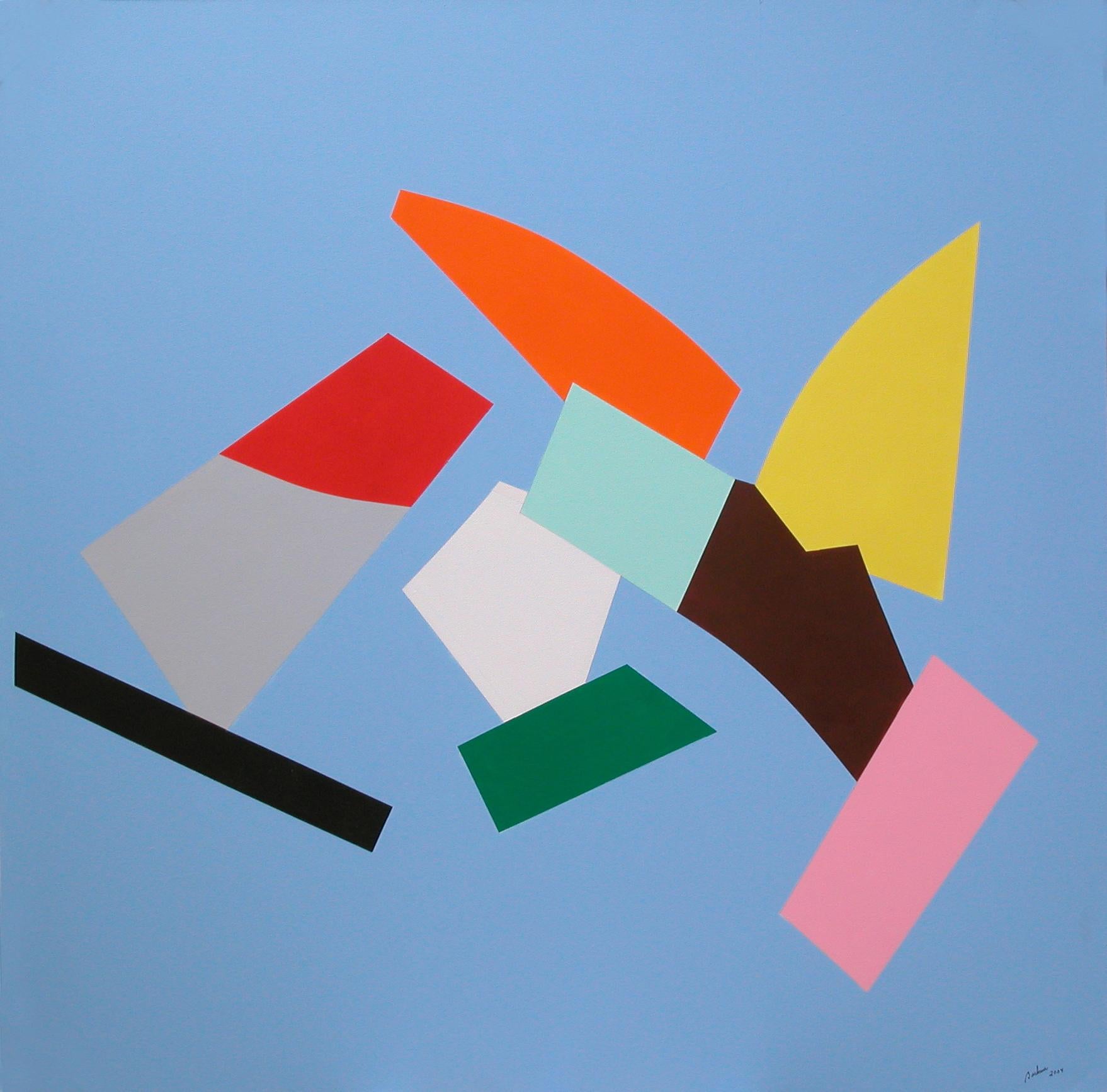 Marcel Barbeau RCA Abstract Painting - Pure comme une nuit découpée