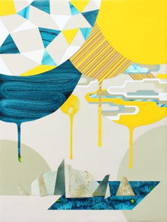 Moon Viewing Platform #8, Contemporary, Abstract, Geometric, Playful Painting