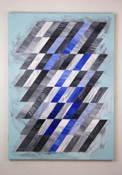 Reconfigured Grid Painting #80, Contemporary, Abstract, Geometric, Grid Painting