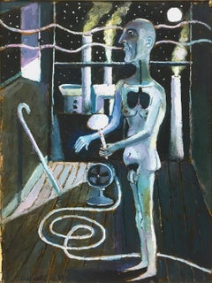 "The Oxygenarian, " Contemporary, Figurative, Surrealist, Oil Painting