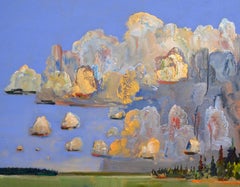 "To The North, Luminous Water, " Contemporary, Abstract, Landscape, Painting