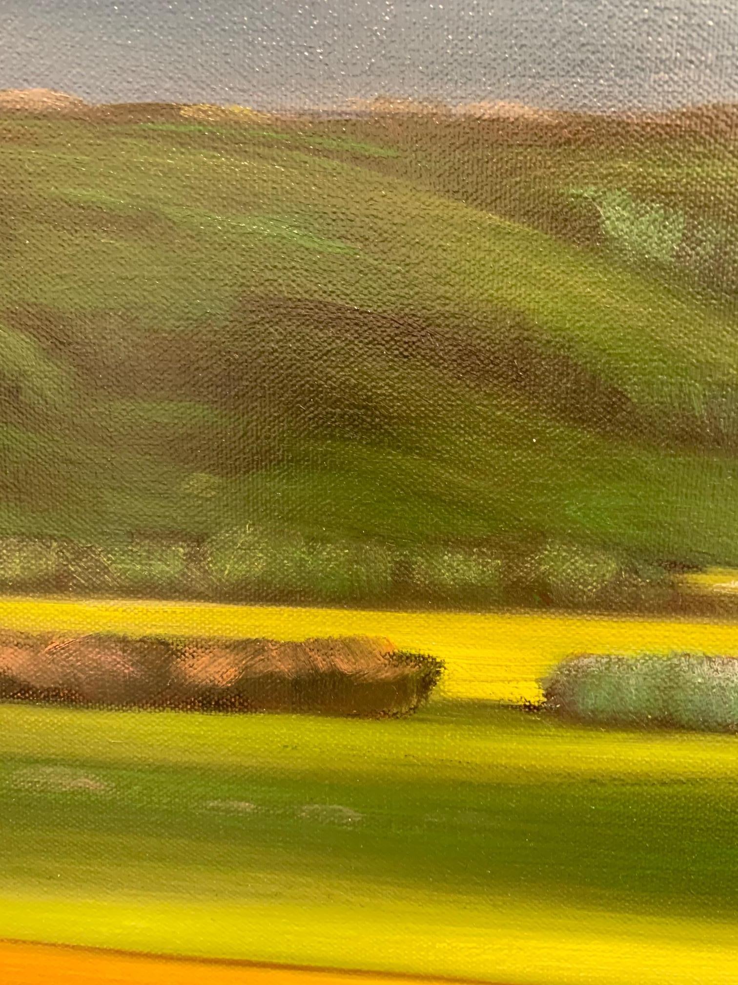 Clouds and Canola ll, Contemporary, Traditional, Prairie Landscape Painting 2