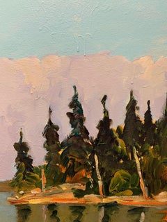 Edge of the Island, Late Summer, Contemporary, Expressionistic, Landscape