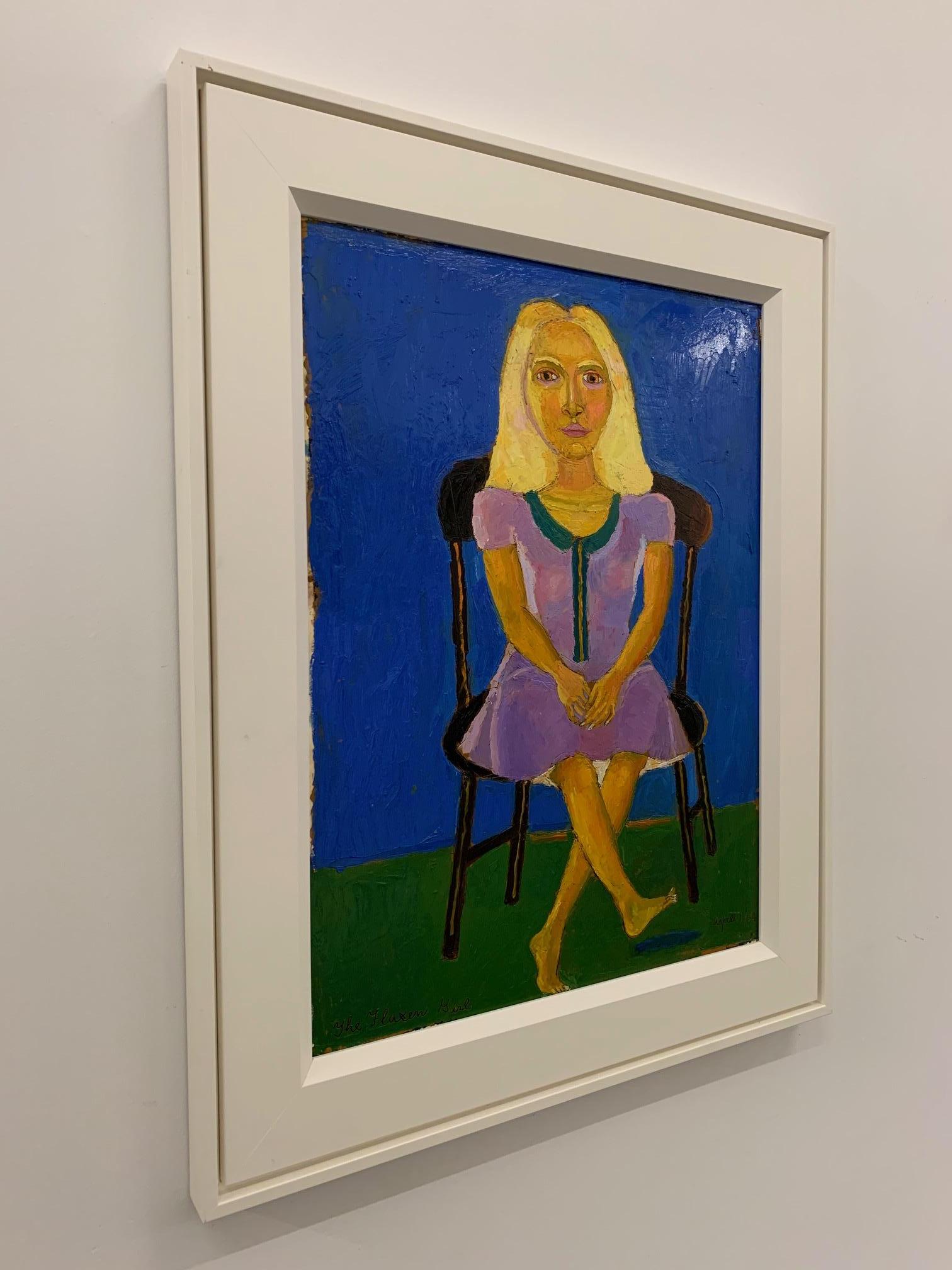 This contemporary, figurative, portrait of a young girl sitting quietly on a chair looking back at the viewer. 

A passionate and devoted artist, Aspell was born in Vancouver in 1918 and passed in 2004, at the age of 86. He was educated at the