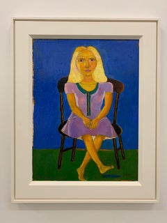 "The Flaxen Girl, " Artwork, Modern, Figurative, Portrait, Painting