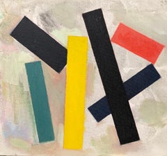 "Untitled, 6 Forms (Green, Yellow, Red), " Modern Artwork, Geometric, Still-Life