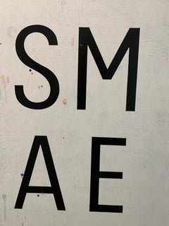 "Same, " Modern Art, Abstract, Text- Based, Mixed Media, Painting