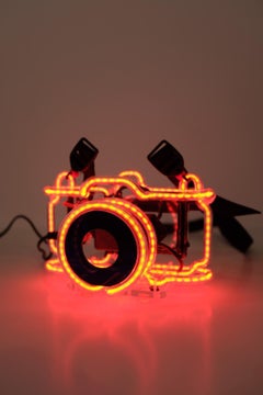 Red Neon Light Camera