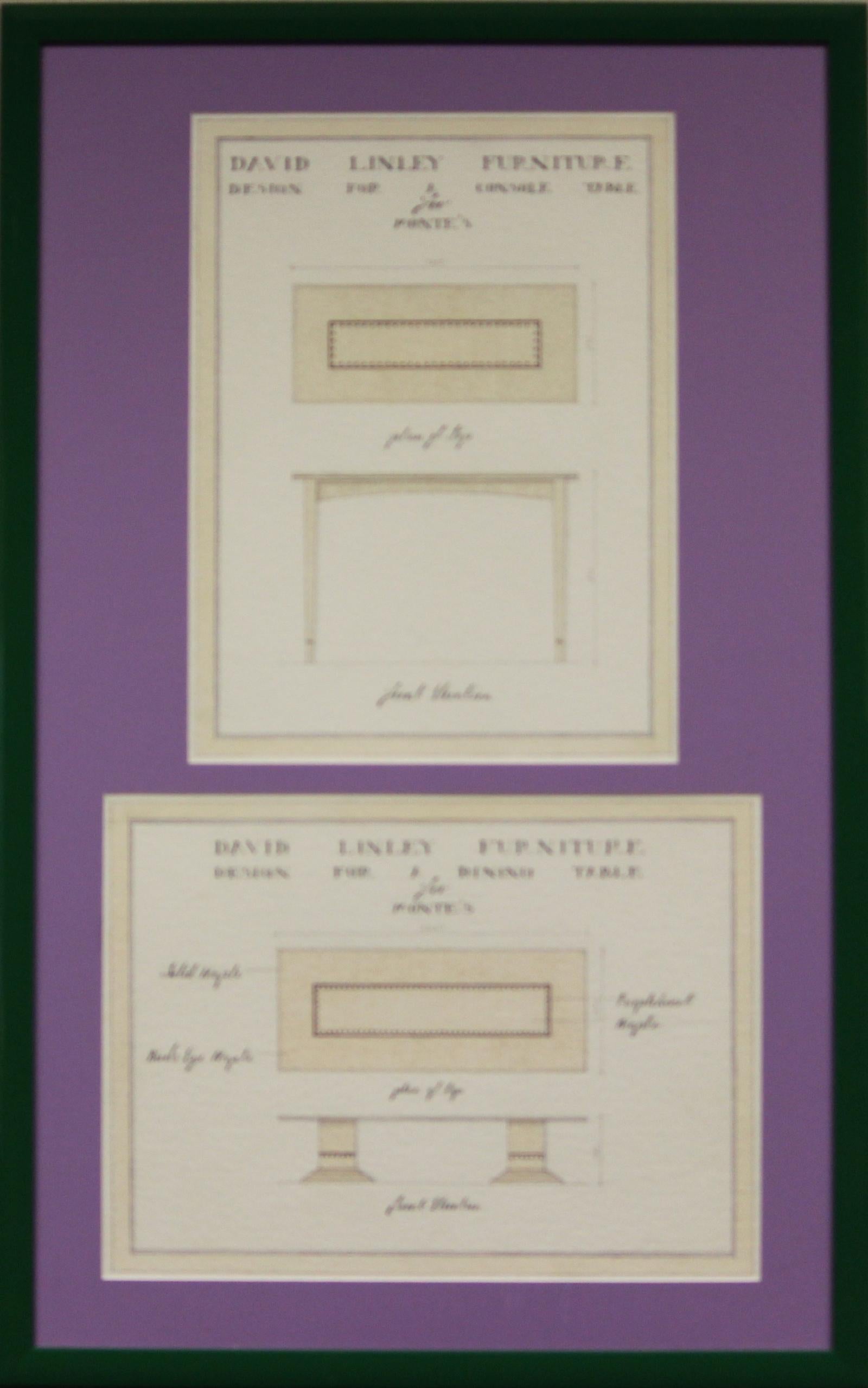 David Linley Interior Art - Design For A Console & Dining Table For Monte Carlo