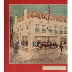 Motor Showrooms At Purley Watercolour by Philip Dalton Hepworth (SIGNED)
