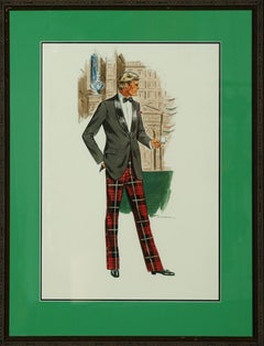 Chipp Evening Attire c1970s Watercolor