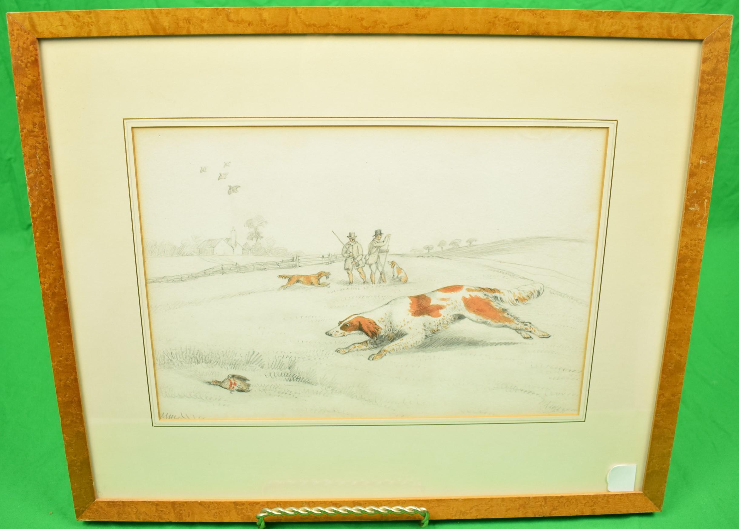 Taille de l'œuvre : 9 3/4 "H x 14 1/4 "W

Taille du cadre : 17 "H x 21 "W

Henry Alken (1810-1894)

Dessin au crayon avec rehauts d'aquarelle

avec le Label de la Sportsman's Gallery au verso.

Collection de Kate Webb Harris, Shelburne, VT