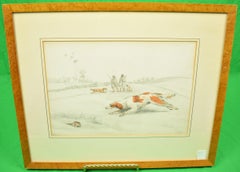 "Two Huntsmen Quail Shooting In A Field" Drawing by Henry Alken