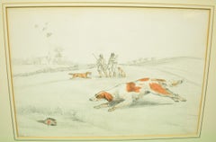 "Two Huntsmen Quail Shooting In A Field" Drawing by Henry Alken
