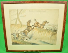 "Full Cry or Hunter's and Harness" Watercolour by Henry Alken