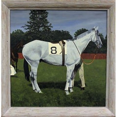 Gray Steeplechaser #8 O/C di Fairfield G. Coogan (1925-2024) di York, ME.