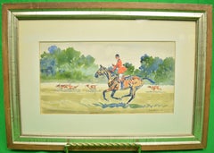 Huntsman w/ Hounds c1947 Watercolour