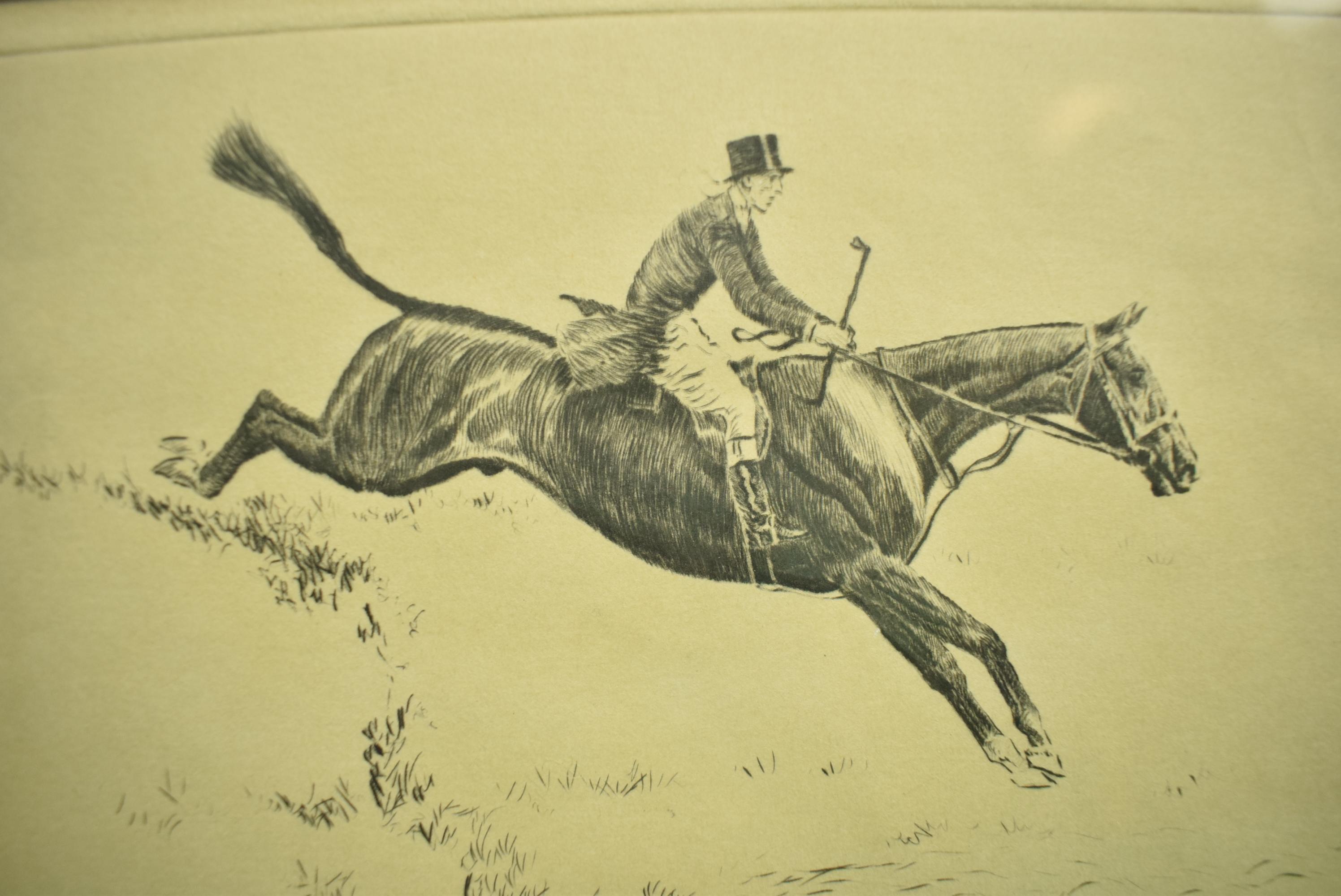 PAUL DESMOND BROWN (American, 1893-1958), Leaping horse and rider, engraving, pencil signed lower right

Image Sz: 5 1/2