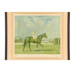 "Solario" Caballo de carreras 1924 Litografía de Sir Alfred Munnings (FIRMADA)