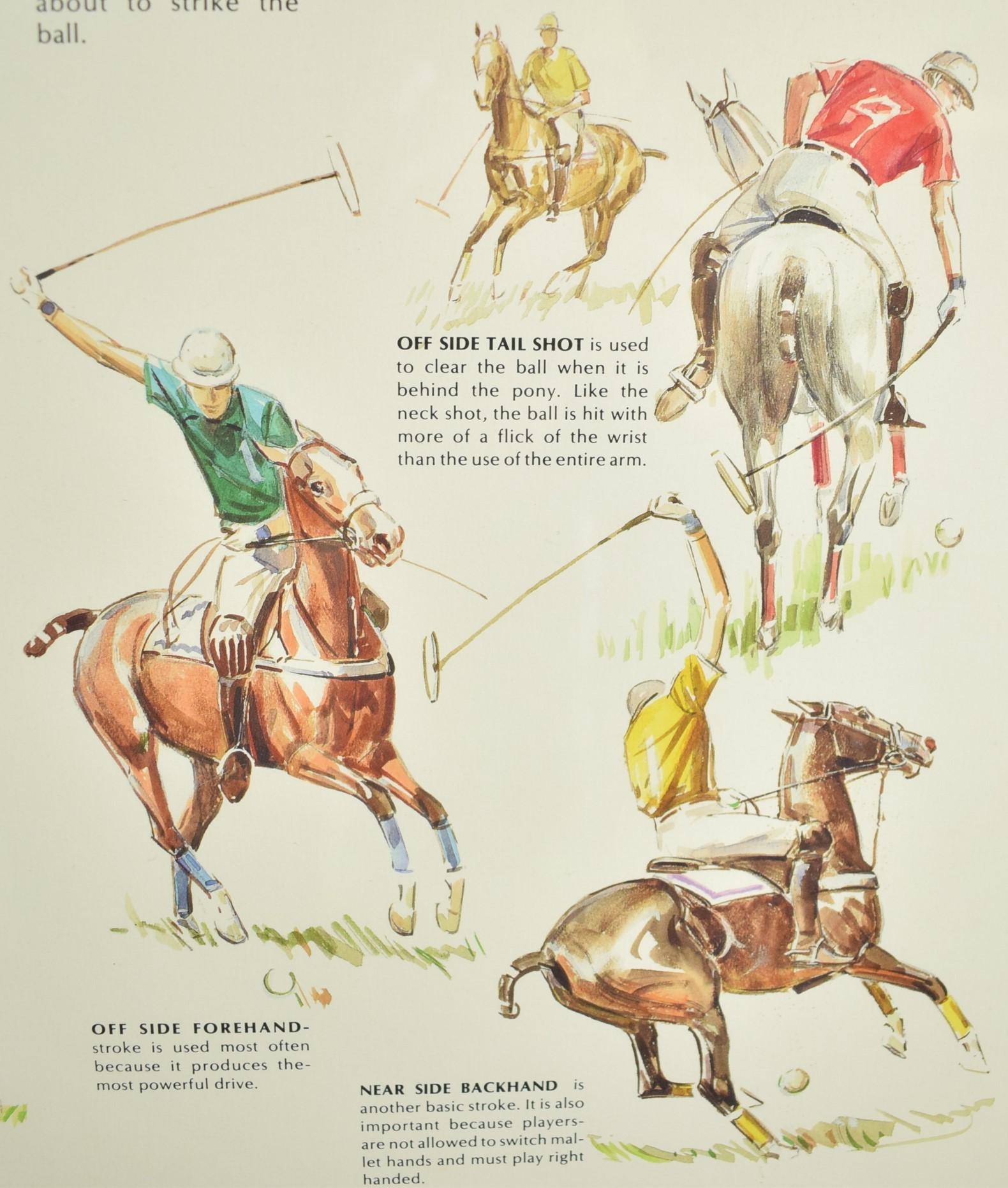 Sam Savitt's 'Guide To Polo' circa 1987 Framed Poster by Sam Savitt (1917-2000) 3
