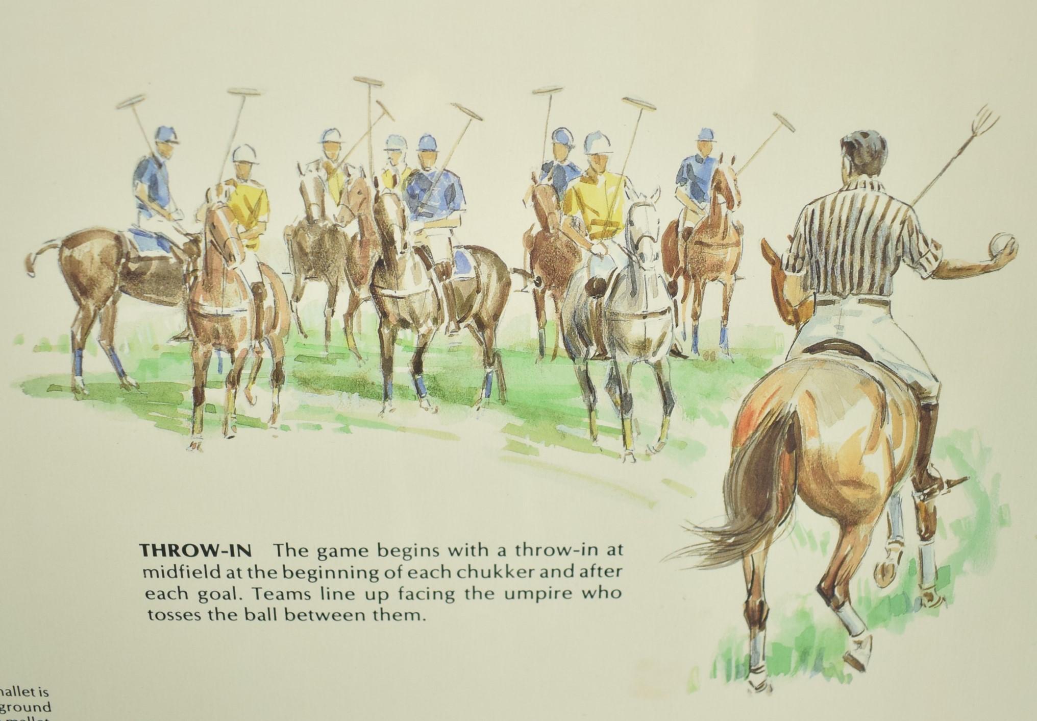 Sam Savitt's 'Guide To Polo' circa 1987 Framed Poster by Sam Savitt (1917-2000) 4