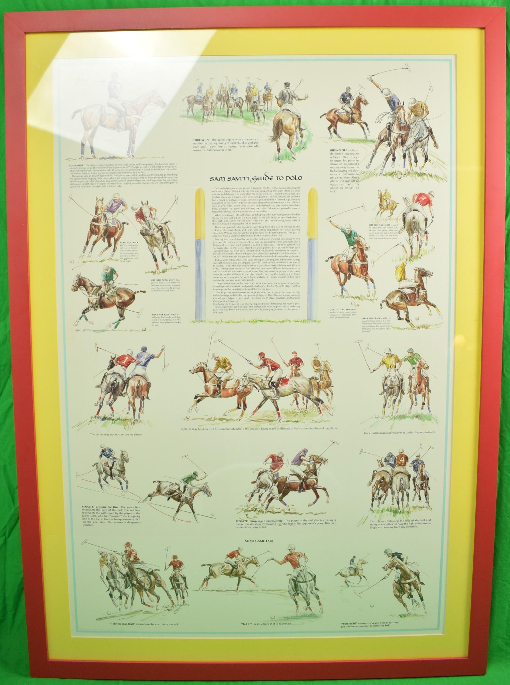 Sam Savitt's 'Guide To Polo' circa 1987 Framed Poster by Sam Savitt (1917-2000) 10