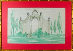 Lanvin of Paris Trellis Gate Watercolour