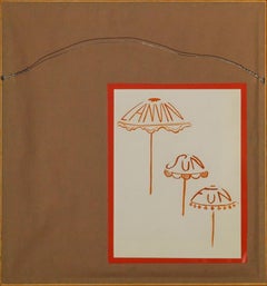 'Lanvin of Paris "Sun 'n Fun Umbrellas" circa 1950's Watercolour by Alexander WM