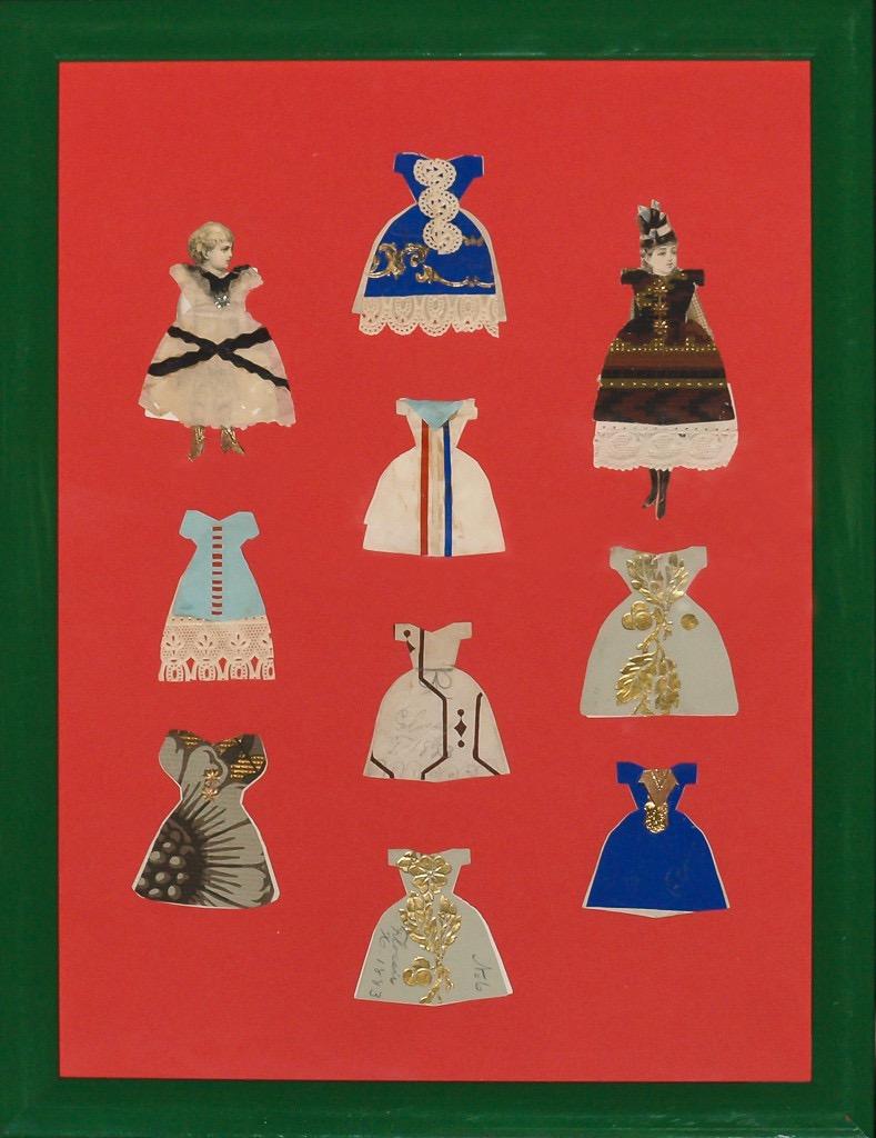 Girl's 10 Dress Sampler - Mixed Media Art by Flossie