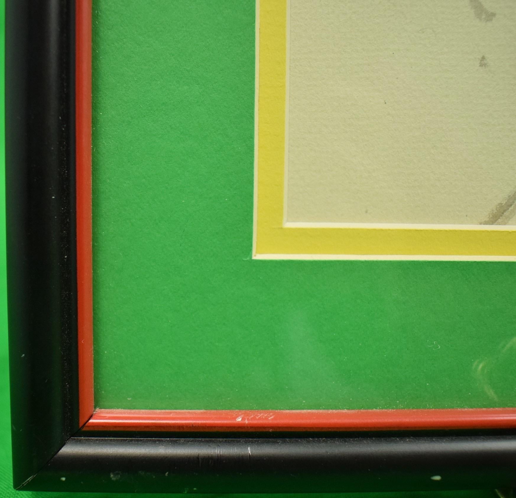 Dessin original d'un entraîneur de chevaux français au stylo et à l'encre de 