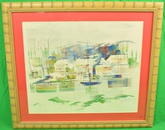 Bermuda Harbour Watercolour by Alfred Birdsey (1912-1996)