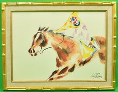 Vintage Winning Home Watercolour by Lucien Peytong (b.-Deauville 1950)
