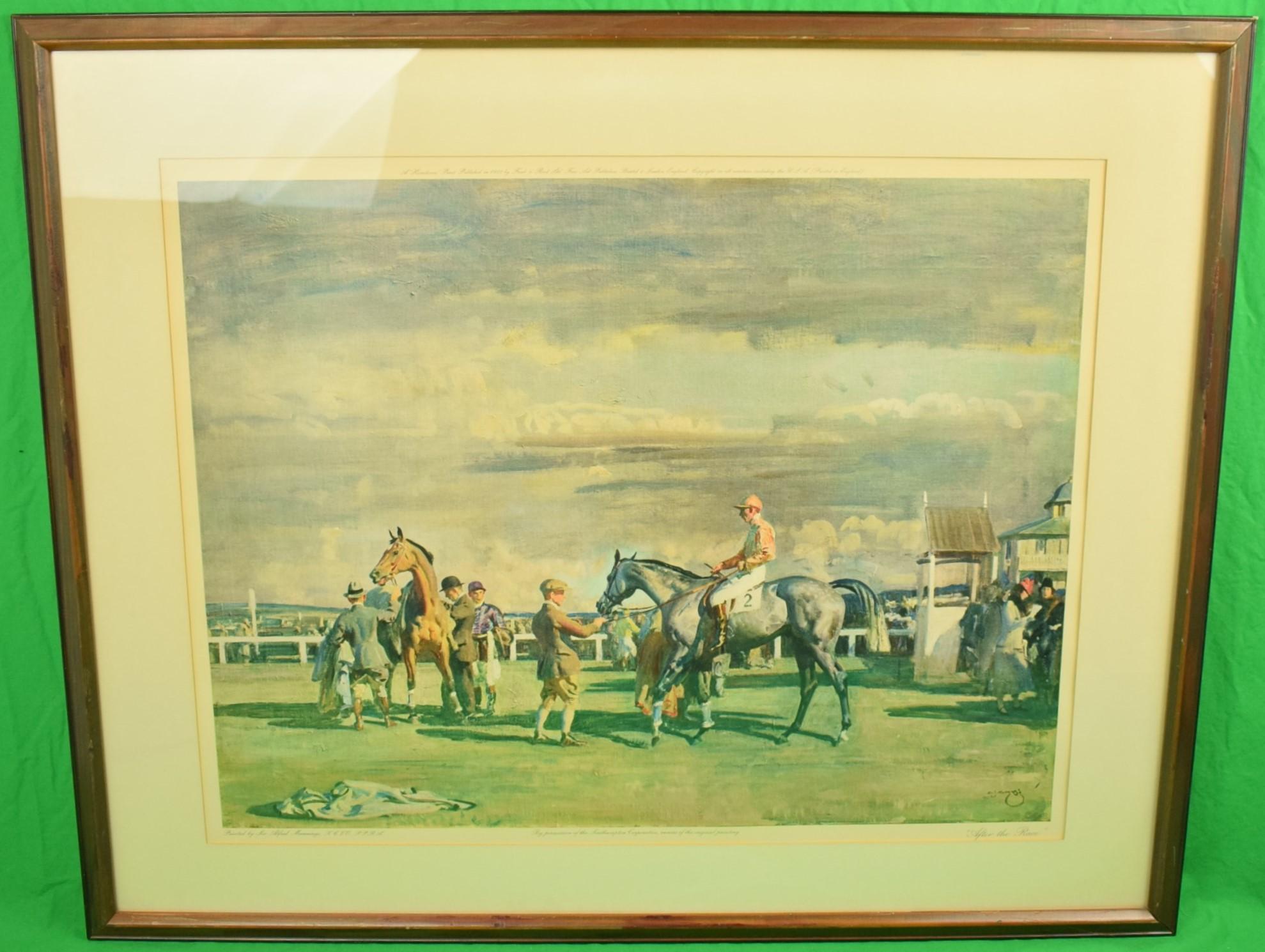 Sir Alfred Munnings Animal Print - "After The Race" c1951 MUNNINGS, Sir Alfred