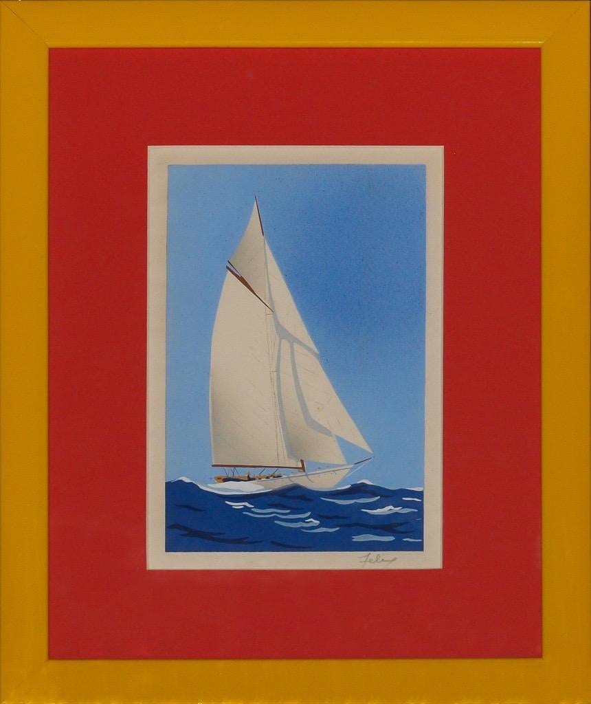 Sailboat Gouache - Art by Felix