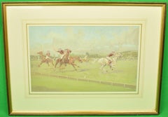 "Against The Boards" Original circa 1975 Polo Pastel Gouache By Eric Meade-King