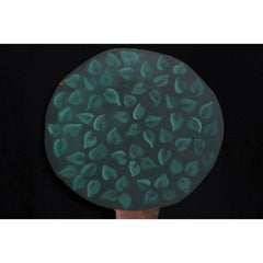 Wooden Slat Hand-Painted Topiary Plant Stand