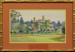 Finca inglesa 1952 Acuarela de Montague Birrell Black (1884-1964)