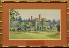 Vintage English Country Estate 1952 Watercolour by Montague Birrell Black (1884-1964)