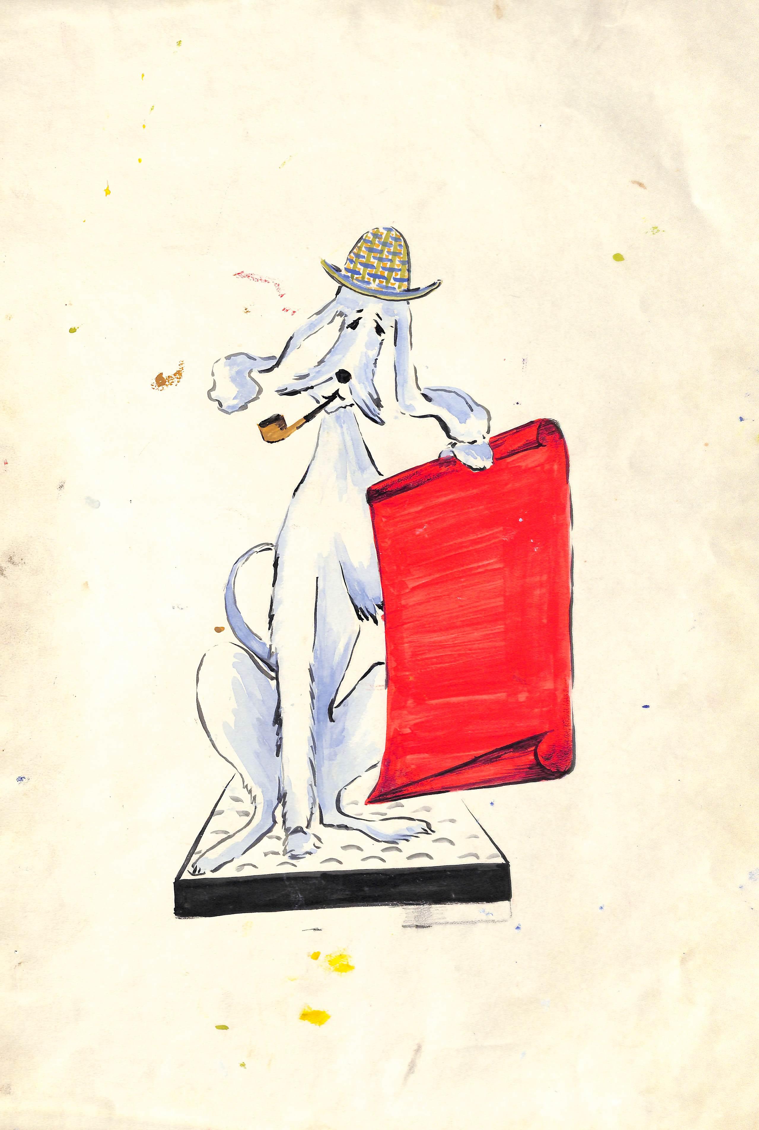 Figurative Art Alexander Warren Montel - Aquarelle d'art publicitaire originale Lanvin Of Paris datant des années 1950, années 1950