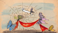 Lanvin Of Paris Original c1950s Advertising Watercolour Artwork
