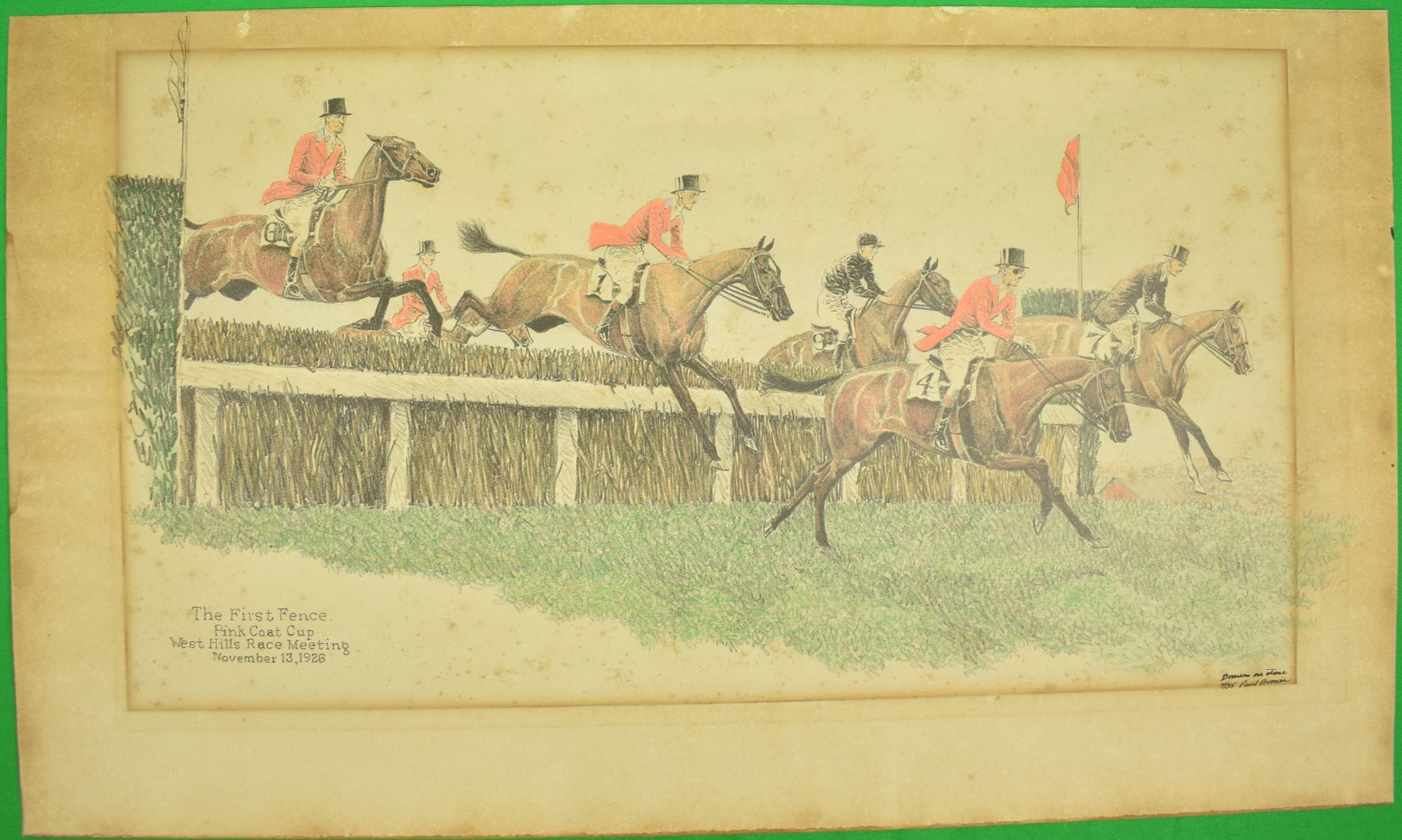 "Paul Brown 'The First Fence Pink Coat Cup' West Hills, L.I. Race Meeting" 1926