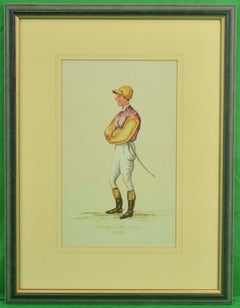 Vintage Johnny Watts 1885 Jockey Watercolour