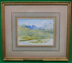 "Goat Fell From The Spring Road Aug. 12th Scottish Landscape Watercolour"