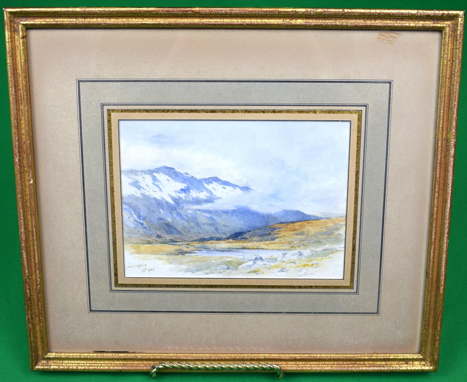 Unknown Landscape Art - "Dalnaspidal Scottish Landscape Watercolour"