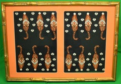 "Plateau de Backgammon "Princeton Tigers" brodé à la main".