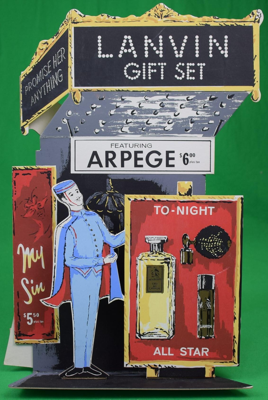 Lanvin Paris Gift Set Featuring Arpege/ My Sin Perfume To-Night/ All Star Advert - Art by  Alexander Warren Montel