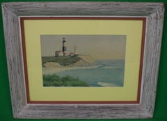 "Montauk Lighthouse" Watercolor by L. Hartley