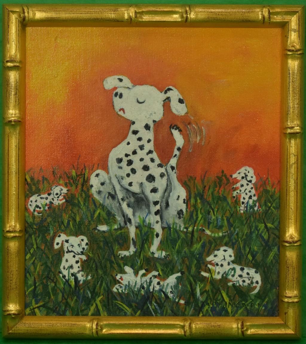 Dalmatians Oil on Canvas - Art by Bobby Livingston