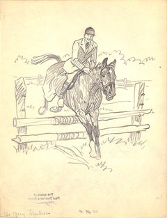 Original-Bleistiftzeichnung von 1944 aus Hi, Guy! Das Cinderella-Pferd von Paul Brown, 2