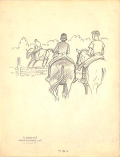 Original-Bleistiftzeichnung von 1944 aus Hi, Guy! Das Cinderella-Pferd von Paul Brown, 3